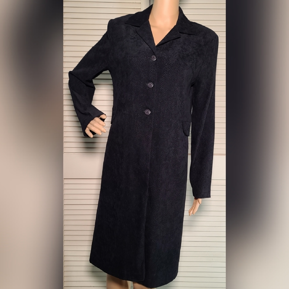 Harlow Black Velvety Vintage Coat S